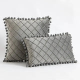 Retro Ear Pillow Living Room Sofa Solid Color Tassel Cushion Without Core Bed Big Pillow Waist Back Office Chair - Julia M LifeStyles