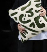 Modern Minimalist Ins Style Cream Style Pillow Classy Green Abstract Graphic Accessible Luxury Classy Hotel Sofa Cushion - Julia M LifeStyles