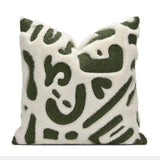 Modern Minimalist Ins Style Cream Style Pillow Classy Green Abstract Graphic Accessible Luxury Classy Hotel Sofa Cushion - Julia M LifeStyles