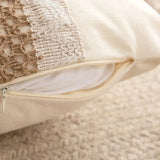 Bohemian Linen Fringed Throw Pillow Cover – Embroidered Decorative Cushion - Julia M LifeStyles