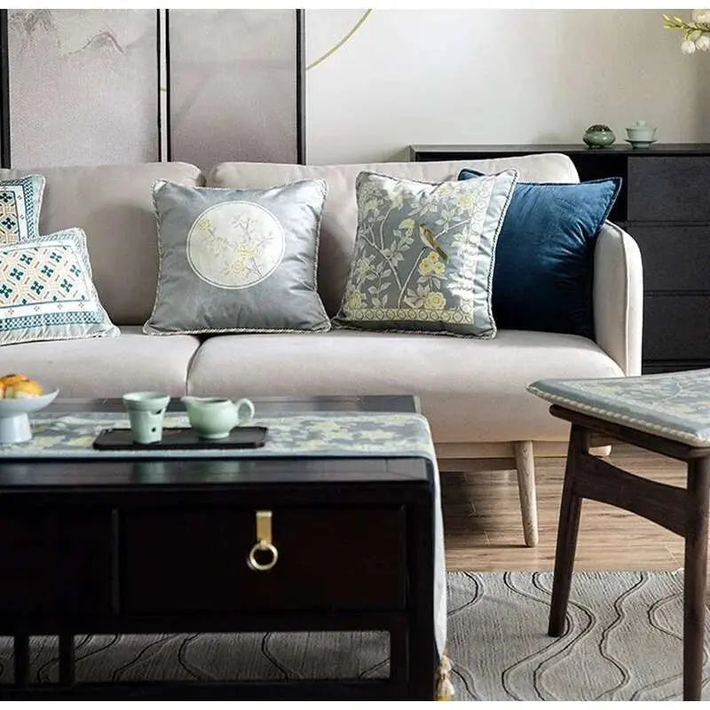 Floral Camellia Velvet Cushion Cover - Julia M LifeStyles