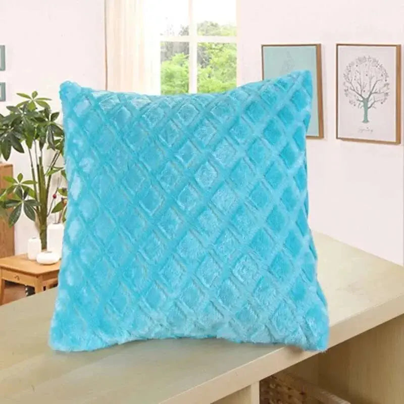 Luxury Golden Plush Fur Cushion Cover - Julia M LifeStyles