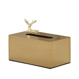 Luxurious Golden Alloy Tissue Box for Modern Living Spaces - Julia M LifeStyles
