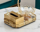 Luxurious Golden Alloy Tissue Box for Modern Living Spaces - Julia M LifeStyles