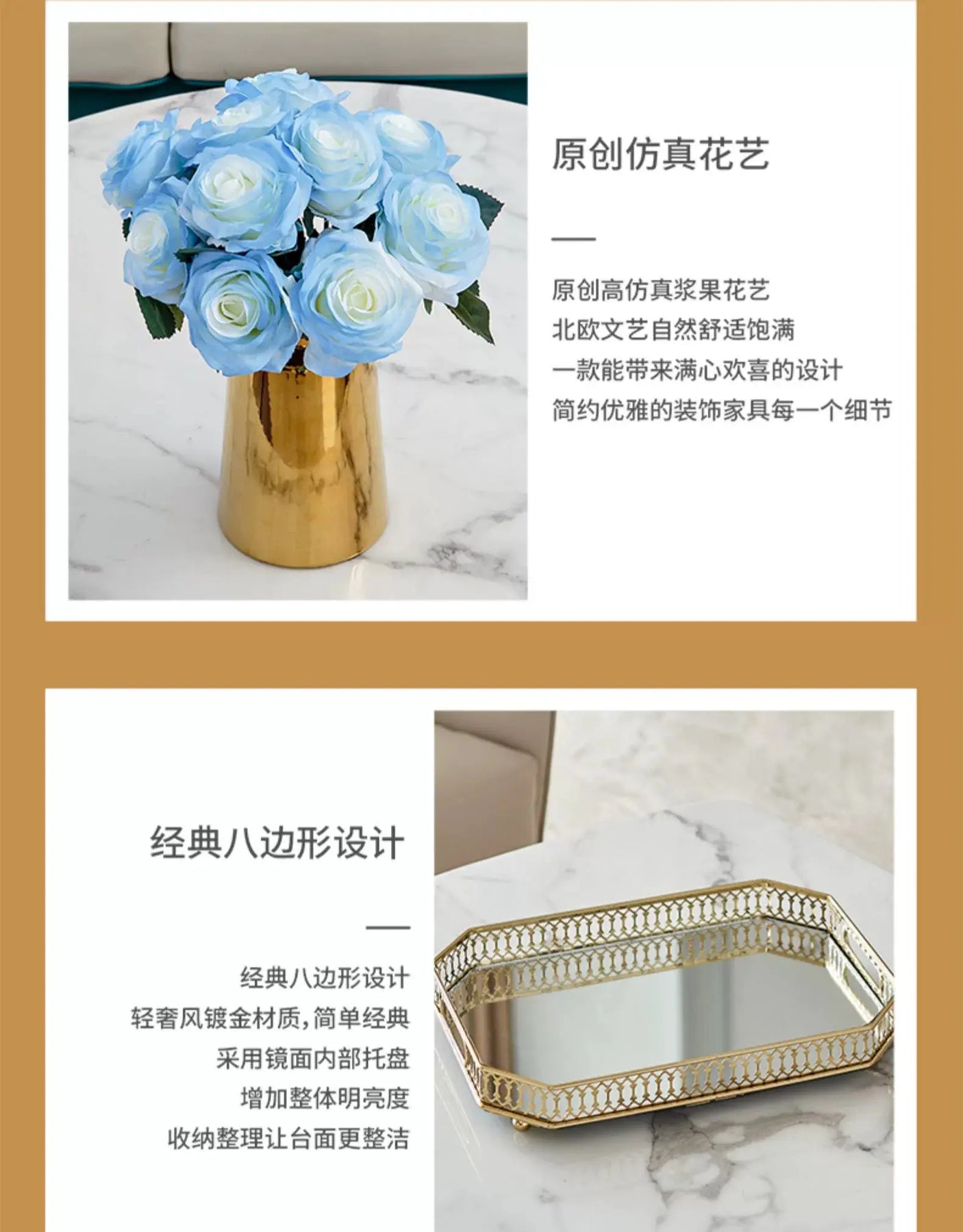 Luxurious Golden Alloy Tissue Box for Modern Living Spaces - Julia M LifeStyles