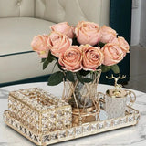 Elegant Crystal Tissue Box and Remote Control Holder - Julia M LifeStyles