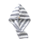 Ladies' Stripe Quick-Dry Hair Towel & Bath Cap - Julia M LifeStyles