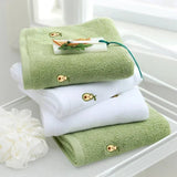 Women Bath Bathroom Embroidered Avocado Cotton Towel Face Towel Adult Soft Absorbent - Julia M LifeStyles