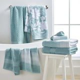Signature Soft Textured 8 Piece Towel Set, Aquifer bathroom towels set - Julia M LifeStyles