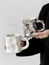Twist Design Ceramic Couple Mugs - Perfect for Coffee Lovers - Julia M LifeStyles