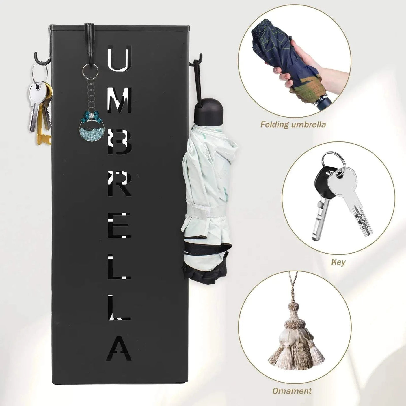 Modern Metal Freestanding Umbrella Stand - Square Mesh Design - Julia M LifeStyles
