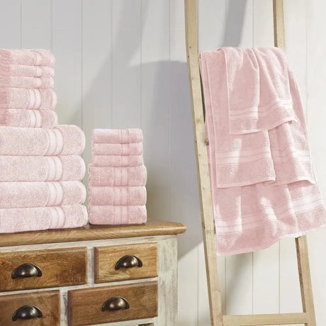 Modern Threads 18 Piece Luxury Adult Bath Towel Set, Blush - Julia M LifeStyles