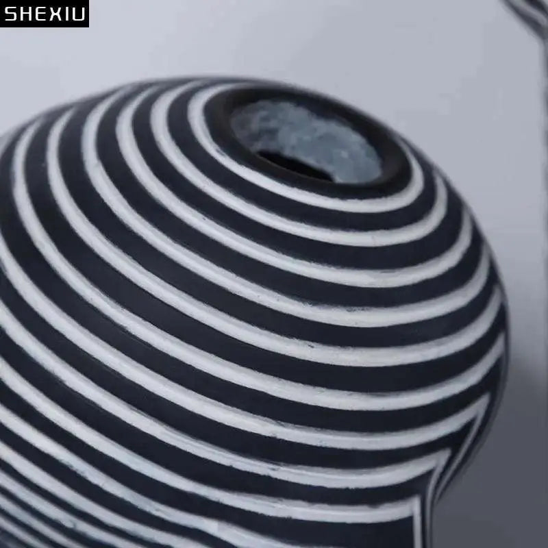 Resin Zebra Texture Vase: Modern Home Decor - Julia M LifeStyles