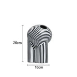Resin Zebra Texture Vase: Modern Home Decor - Julia M LifeStyles