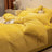 Warm Yellow Plush Double-sided Fleece Quilt Cover - Julia M LifeStyles