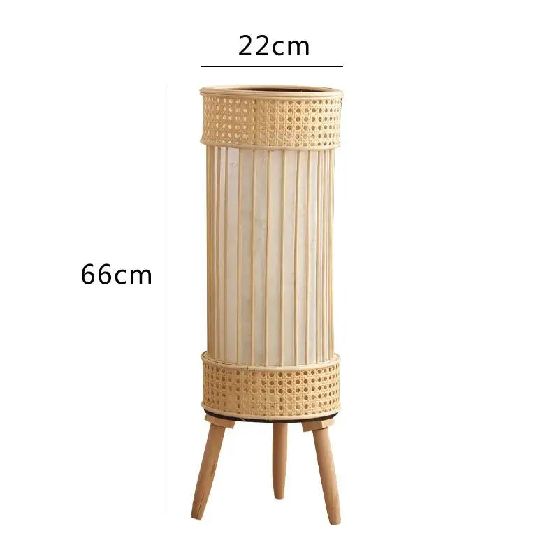"Japanese Bamboo Vine Weave Floor Lamp & Candle Holder" - Julia M LifeStyles