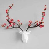 Deer Head 3d Wall Decor Resin Statue Christmas ornaments Accessories - Julia M LifeStyles
