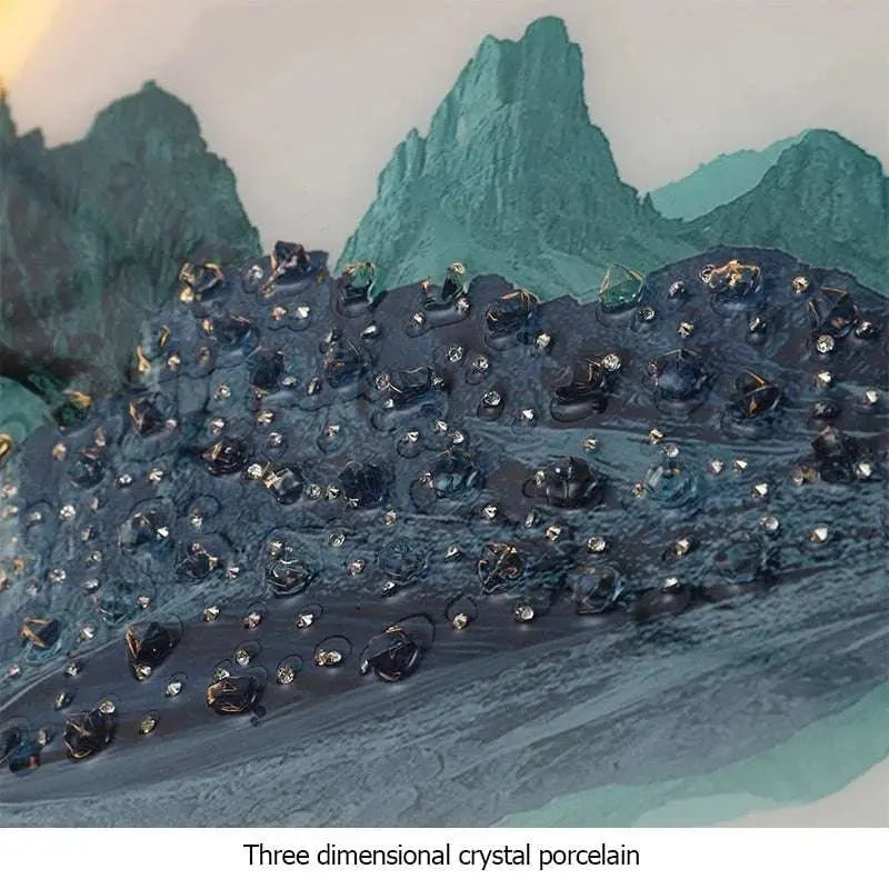 Modern Landscape Painting LED Sconces Round Lamp - Julia M LifeStyles