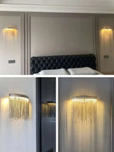 Modern Led Chain Wall Sconce wall light fixtures Julia M Home & Kitchen   