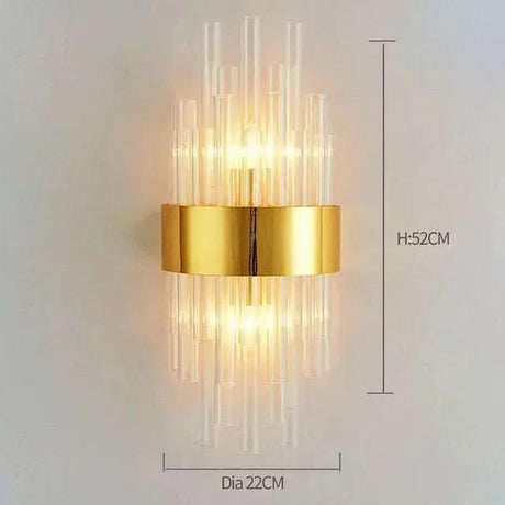 Modern Light Luxury Crystal Gold Wall Lamps - Julia M LifeStyles