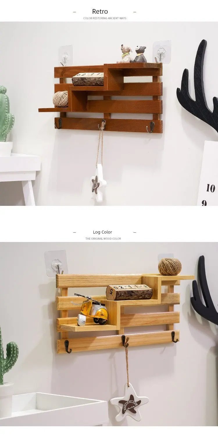 Rustic Wall-Mounted Key Storage Shelf by Julia M Home & Kitchen - Julia M LifeStyles