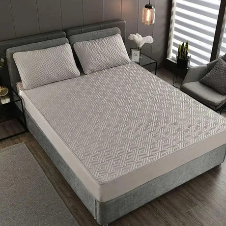 Pure Cotton Quilted Emboss Washable Mattresses Cover - Julia M LifeStyles