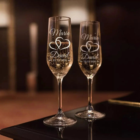 Personalised Mr. and Mrs. Elegant Wedding Toasting Flutes Set - Julia M LifeStyles