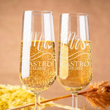 Personalised Mr. and Mrs. Elegant Wedding Toasting Flutes Set - Julia M LifeStyles