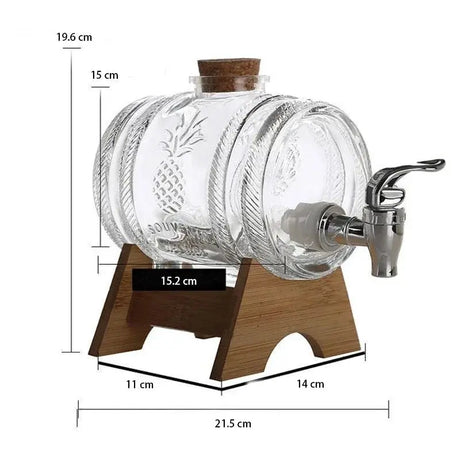 Elegant Lead-Free Glass Whiskey Decanter with Wooden Support - Julia M LifeStyles