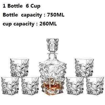 Exquisite 7-Piece Crystal Glass Wine Decanter Set - Julia M LifeStyles