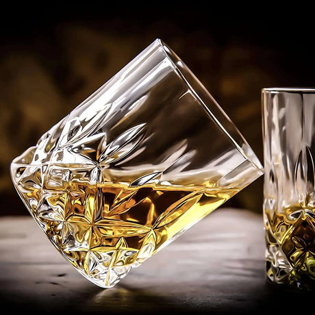 Vintage Crystal Whiskey Glasses - Unique Bourbon & Cocktail Glassware - Julia M LifeStyles