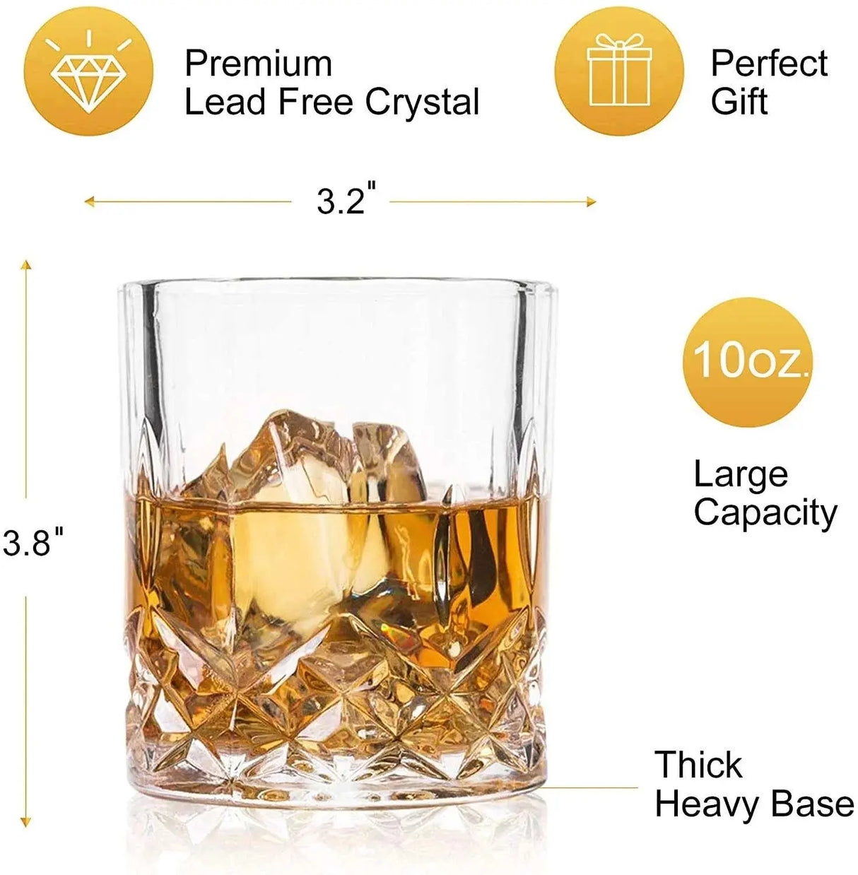 Vintage Crystal Whiskey Glasses - Unique Bourbon & Cocktail Glassware - Julia M LifeStyles