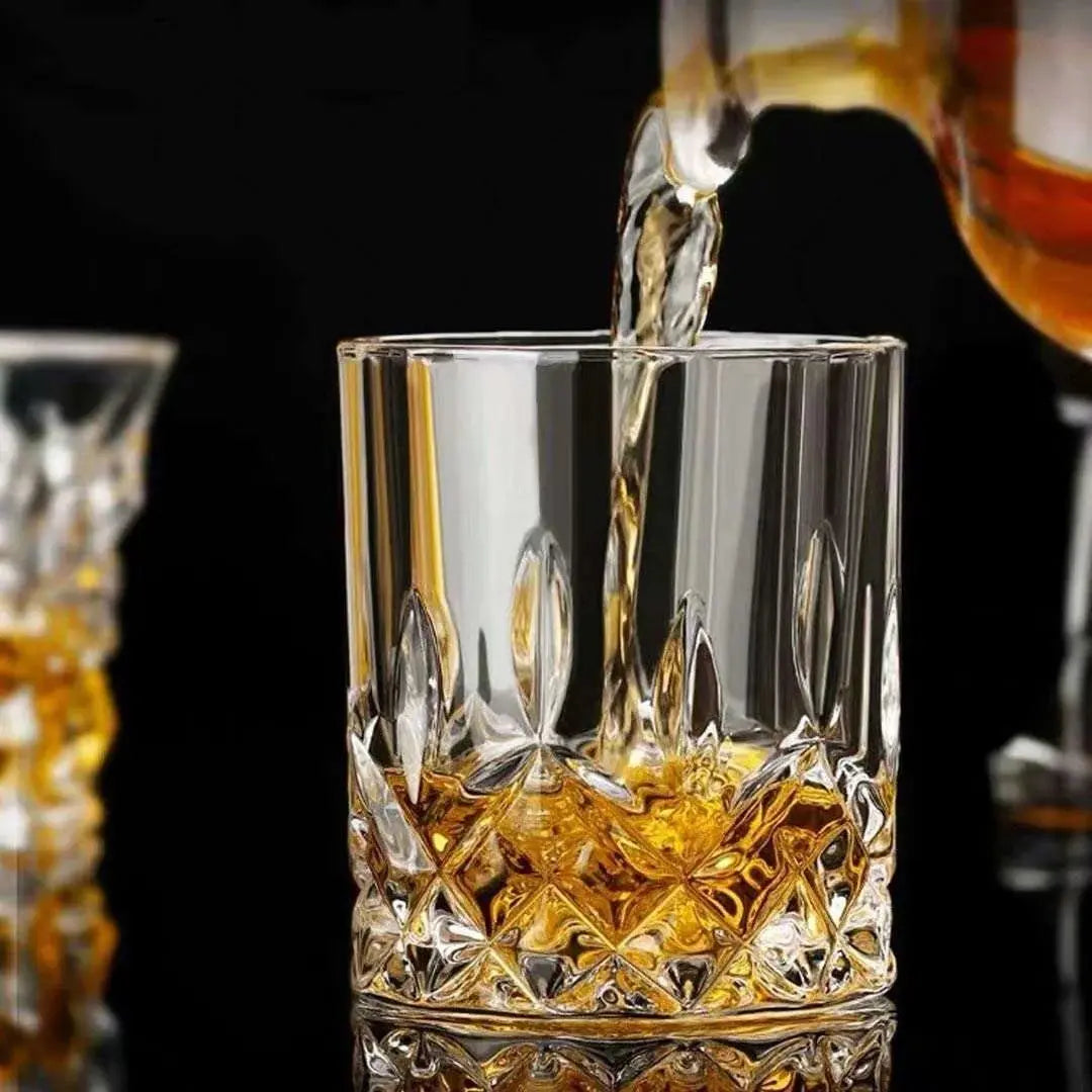 Vintage Crystal Whiskey Glasses - Unique Bourbon & Cocktail Glassware - Julia M LifeStyles