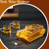 Tank Shaped Lead-Free Glass Whiskey Decanter – 500ML/1000ML - Julia M LifeStyles
