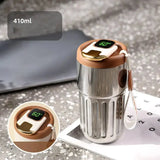 Smart LED Temperature Display Stainless Steel Coffee Cup 🌡️  Julia M Home & Kitchen Silver Coffee  