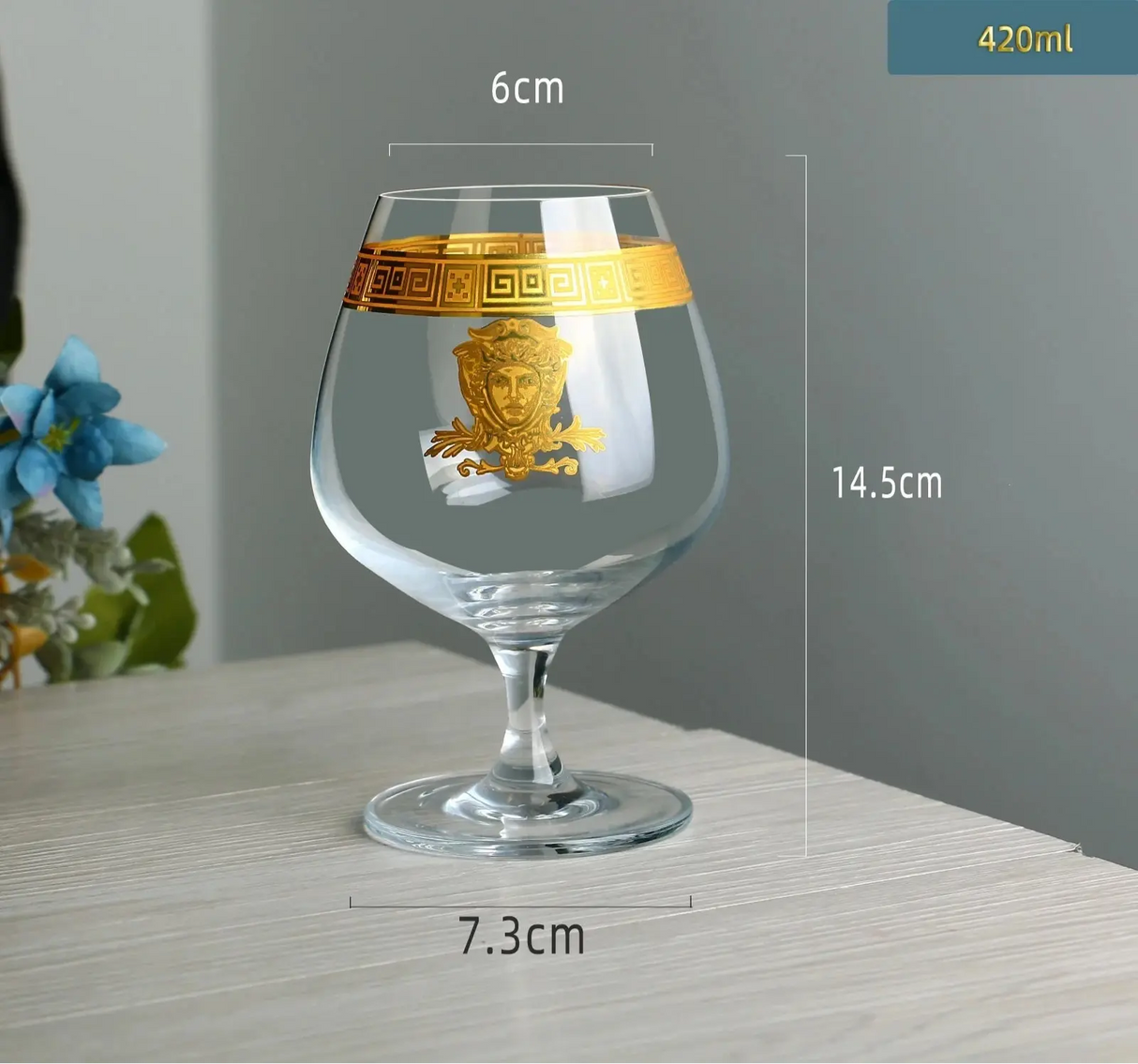 Nordic Gold Edge Elegant Crystal Goblet - Julia M LifeStyles