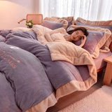 Luxurious Winter Bliss Velvet Duvet Cover Set - Julia M LifeStyles