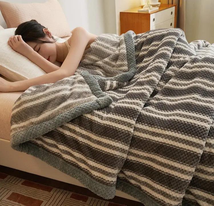 Grace Beanie Coral Fleece Winter Blanket for Cozy Comfort - Julia M LifeStyles