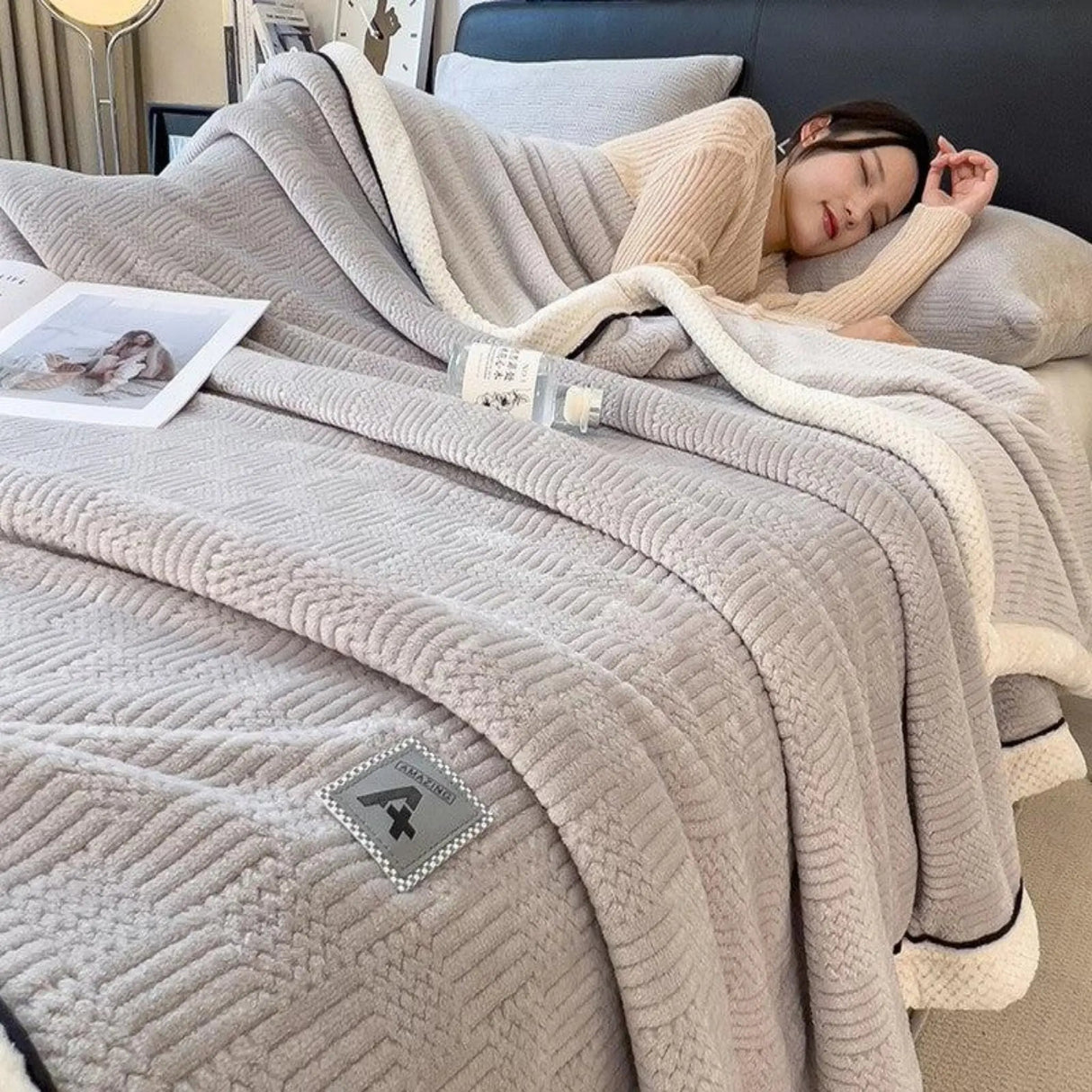 Grace Beanie Coral Fleece Winter Blanket for Cozy Comfort - Julia M LifeStyles