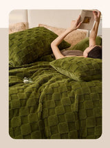 Red Velvet Dual-Use Duvet Cover & Plush Blanket - Julia M LifeStyles