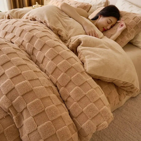 Red Velvet Dual-Use Duvet Cover & Plush Blanket - Julia M LifeStyles