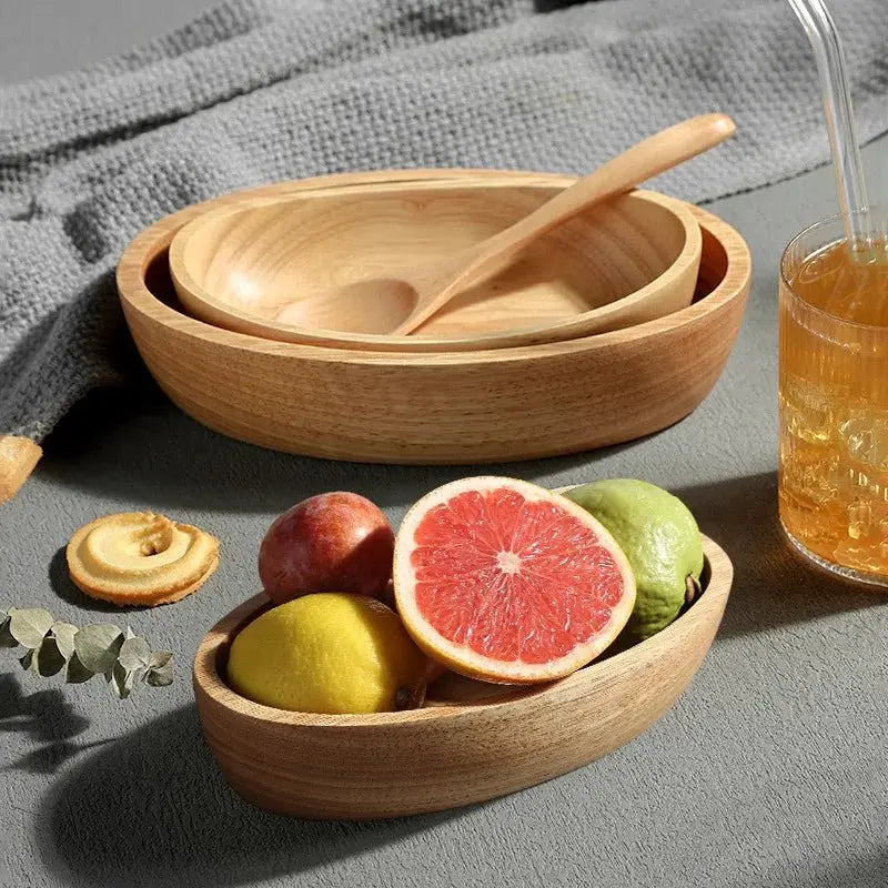 CZSAE Wooden Boat-shaped Fruit & Nut Bowl 🌳 - Julia M LifeStyles