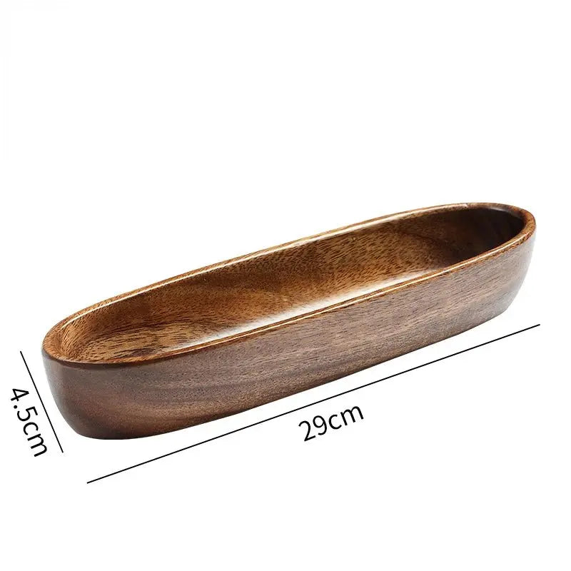 CZSAE Wooden Boat-shaped Fruit & Nut Bowl 🌳 - Julia M LifeStyles