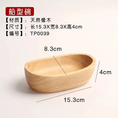 CZSAE Wooden Boat-shaped Fruit & Nut Bowl 🌳 - Julia M LifeStyles