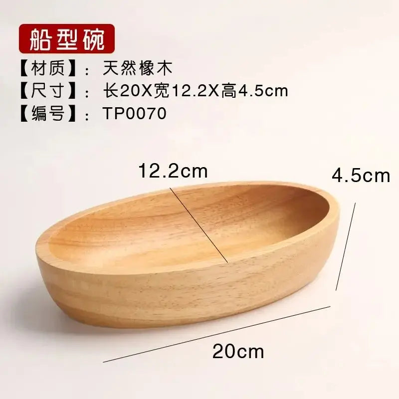 CZSAE Wooden Boat-shaped Fruit & Nut Bowl 🌳 - Julia M LifeStyles