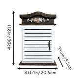 Wall-Mounted Rustic Wooden Key Box with 4 Hooks - Julia M LifeStyles