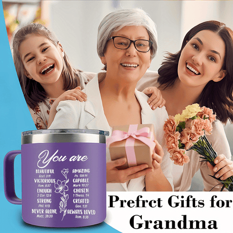 Elegant 14oz Stainless Steel Insulated Coffee Mug with Handle Julia M LifeStyles