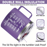 Elegant 14oz Stainless Steel Insulated Coffee Mug with Handle Julia M LifeStyles