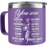 Elegant 14oz Stainless Steel Insulated Coffee Mug with Handle Julia M LifeStyles