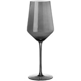 Galvanized Black Crystal Red Wine Goblet - Smoke Grey Elegance Julia M LifeStyles